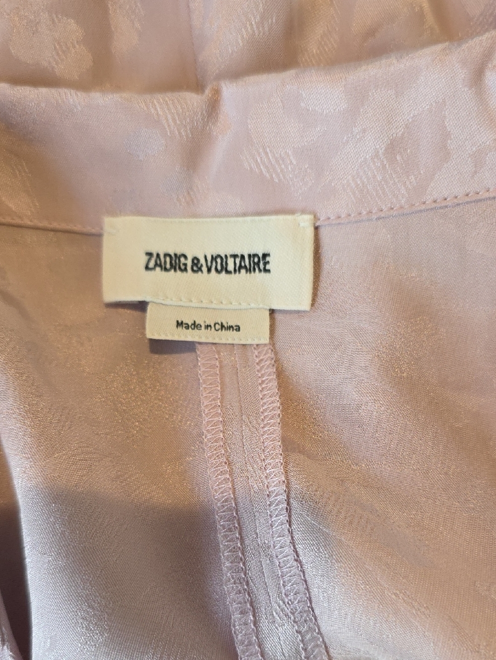 Zadig And Voltaire 100% Silk Rozo Jacquard Leopard Print Lilac dress Size XS - Picture 15 of 16